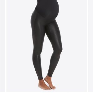 Spanx Maternity Leggings, Faux Leather XL